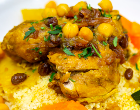 Cafe Mogador signature dishes Middle Eastern Breakfast
Chicken Tagine
Moroccan Eggs